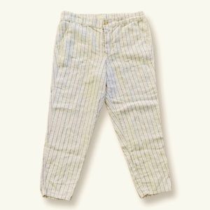 Lou & Grey 100% Linen Lightweight Striped Pant